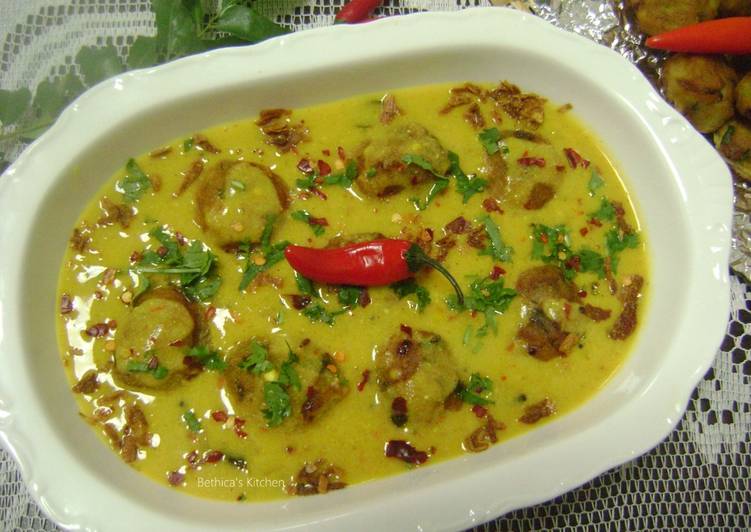 Recipe of Homemade Achari Kathal Kofte Ki Kadhi