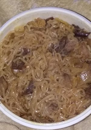 A picture of Instant noodles with a twist.