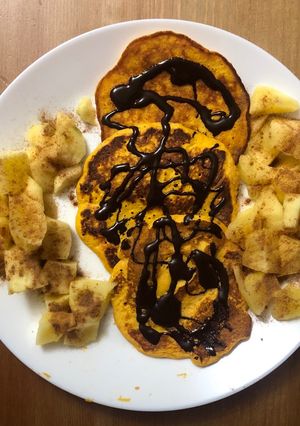 Una foto de Pancakes de calabaza