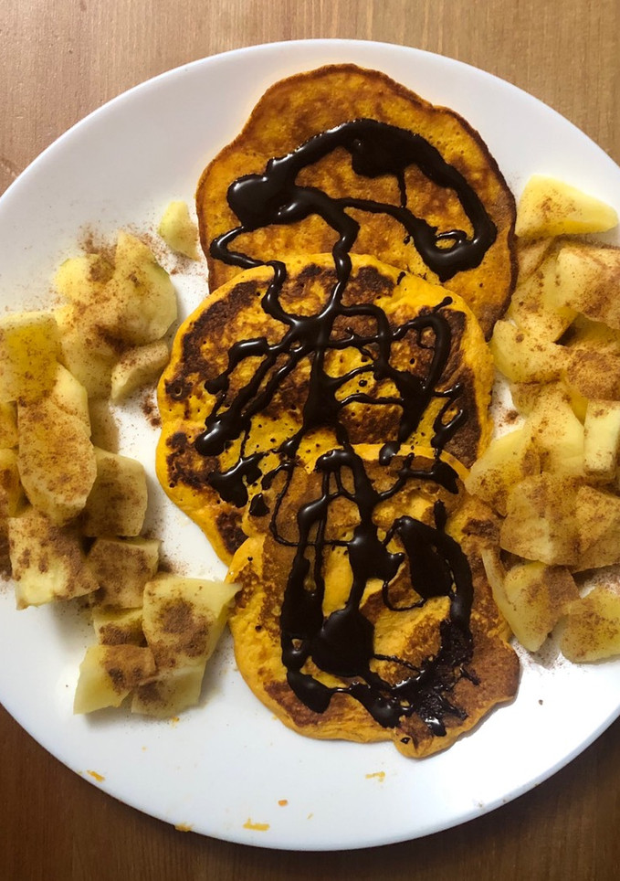 Una foto de Pancakes de calabaza