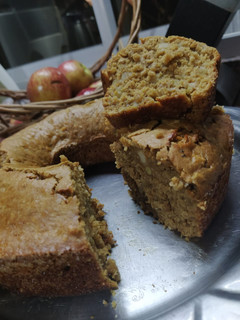 Una foto de Torta de manzana con avena