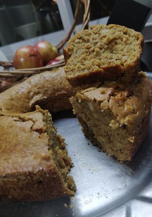 Una foto de Torta de manzana con avena