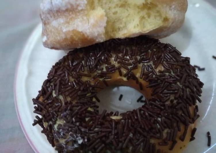 Langkah Mudah untuk Membuat Donut empuk tanpa kentang tanpa terigu high pro, Sempurna