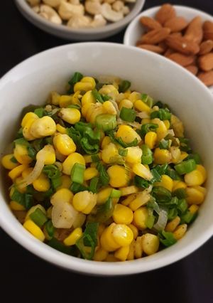 A picture of Spring onion sweetcorn salad.