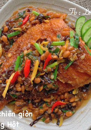 Hình của món Cá Diêu Hồng chiên giòn Sốt Tương Hột.