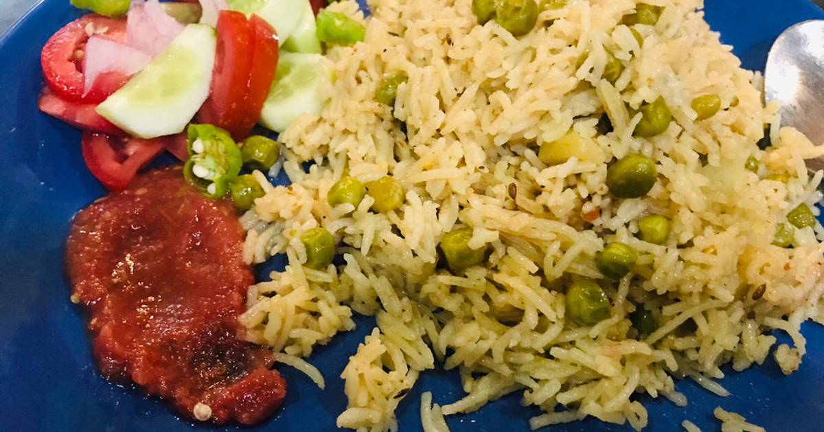 Peas masala rice Recipe by Zobia Sajjad Cookpad