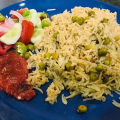 A picture of Peas masala rice.