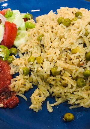 A picture of Peas masala rice.