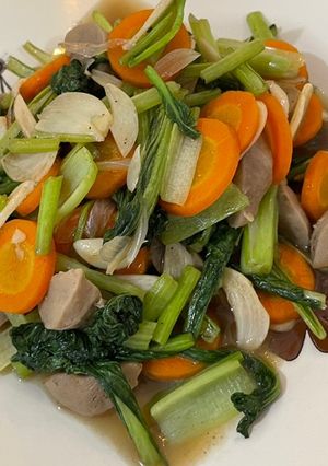 Foto resep Tumis Sawi Hijau Bakso