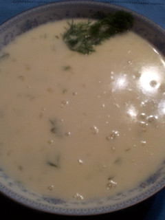 A picture of Dill Pickle Soup.