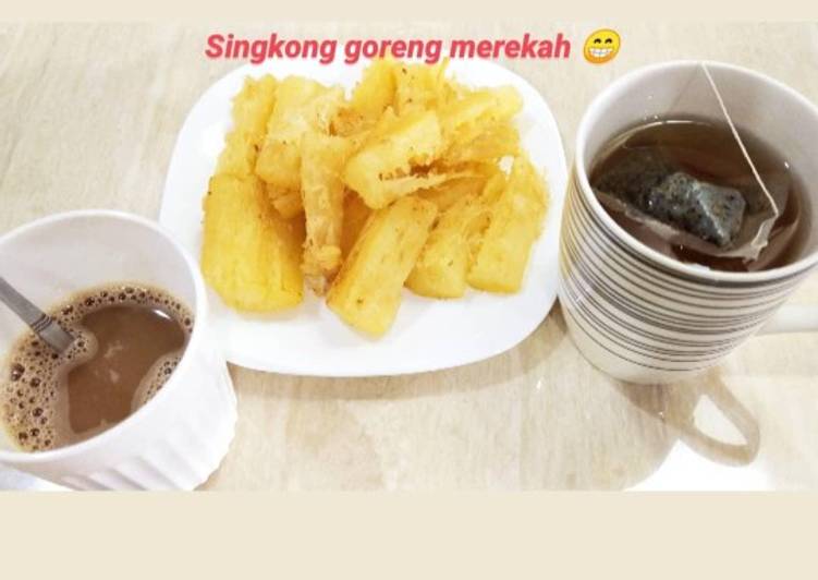 Mudah Cepat Memasak Singkong goreng merekah Nikmat Lezat