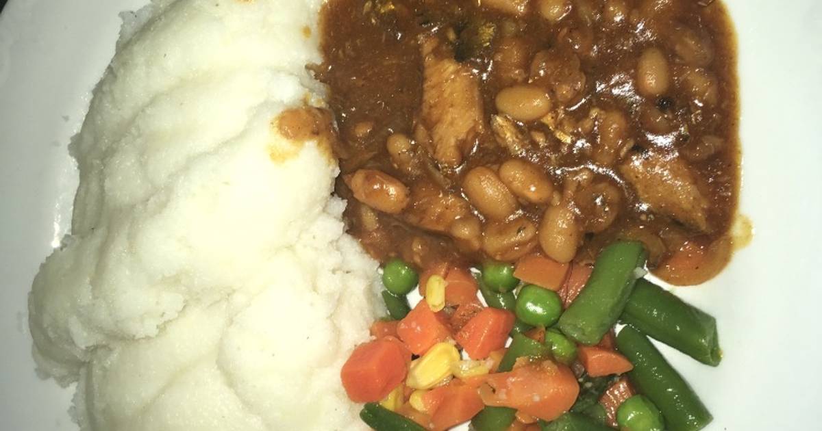 Pap and fish(tin) Recipe by Taylor Cookpad