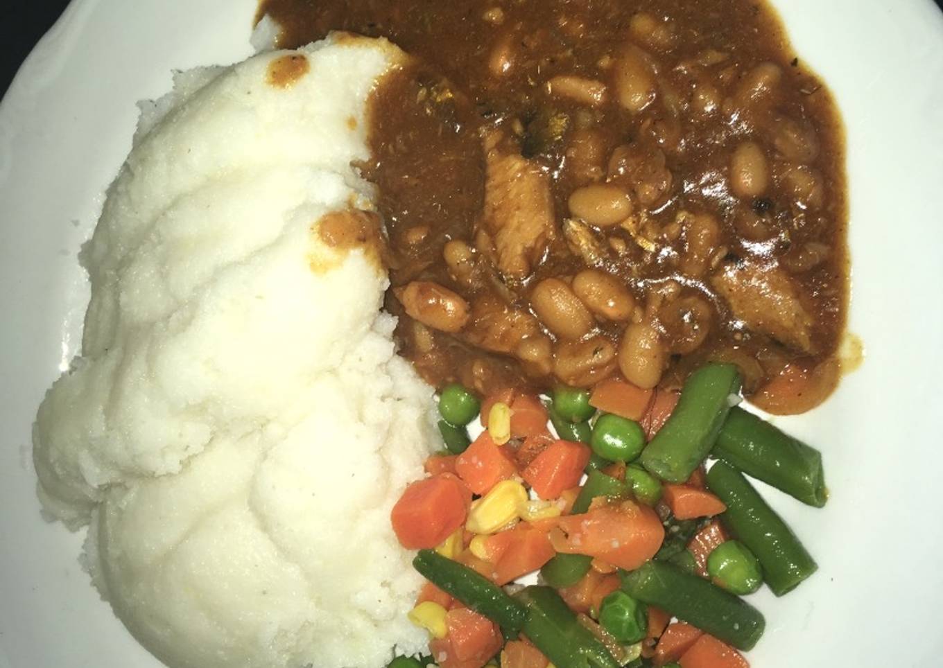Pap and fish(tin)