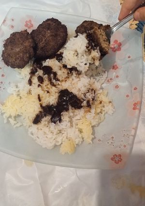 عکسی از دستور شامی رودباری. با برنج