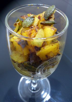 A picture of Curry Potato And Pumpkin Seed.