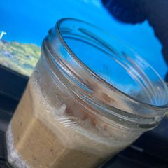 A picture of Chocolate avocado chia smoothie.