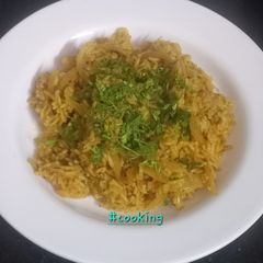 A picture of Tasty Onion Masala Rice.