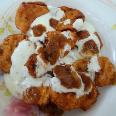 A picture of Crispy Sweet potato chaat.