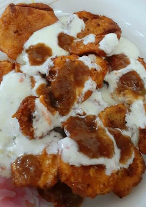 A picture of Crispy Sweet potato chaat.