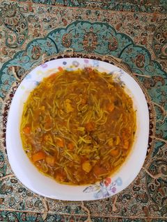 عکسی از دستور سوپ رشته