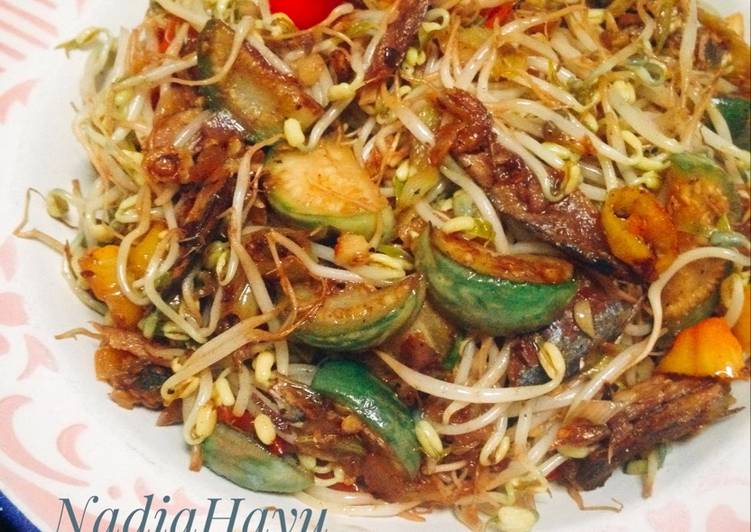 Cah Tauge Terong Ikan Asin