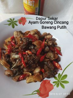 Foto resep Ayam Goreng Cincang Bawang Putih