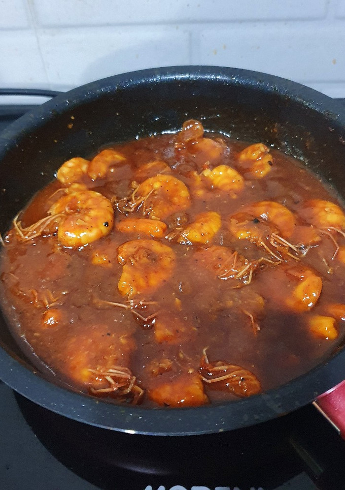 Foto resep Udang Lada Hitam Pedas