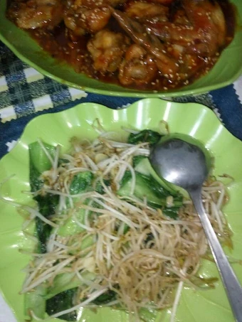 Easy Steps to Make Tumis sawi daging cambah jepang bawang putih ku 👌 the So Delicious Tasty