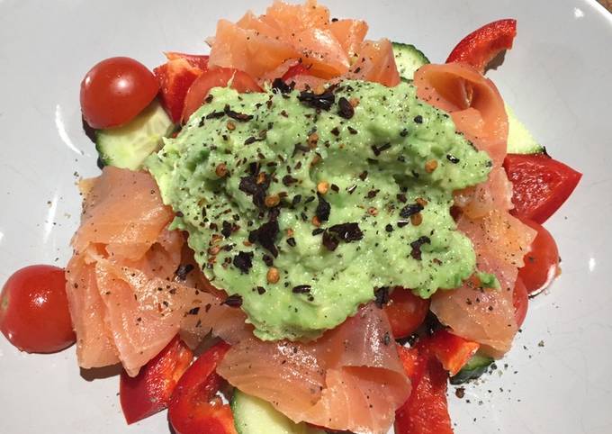 Smoked Salmon with Lime Guacamole