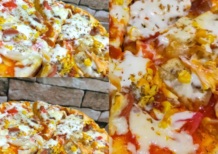 Bahan Pizza Teflon Homemade (No Mixer) | Resep Membuat Pizza Teflon Homemade (No Mixer) Yang Bisa Manjain Lidah