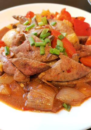 รูปของ ตับหมูผัดพริกหวาน (จีนเสฉวน)