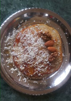 ड्राई फूरूट हनी पेन केक (dry fruits honey pan cake recipe in Hindi) रेसिपी मुख्य फोटो
