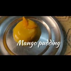 A picture of Manai samayals mango pudding.