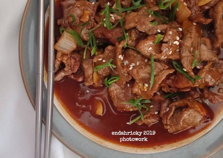 Resep Daging sapi saos tiram jahe yang Menggugah Selera