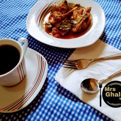 Chicken pp soup with black tea A picture of Chicken pp soup with black tea.