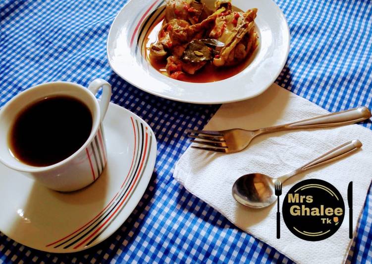 Chicken pp soup with black tea