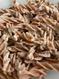 Pasta de trigo de espelta con salsa de shiitake