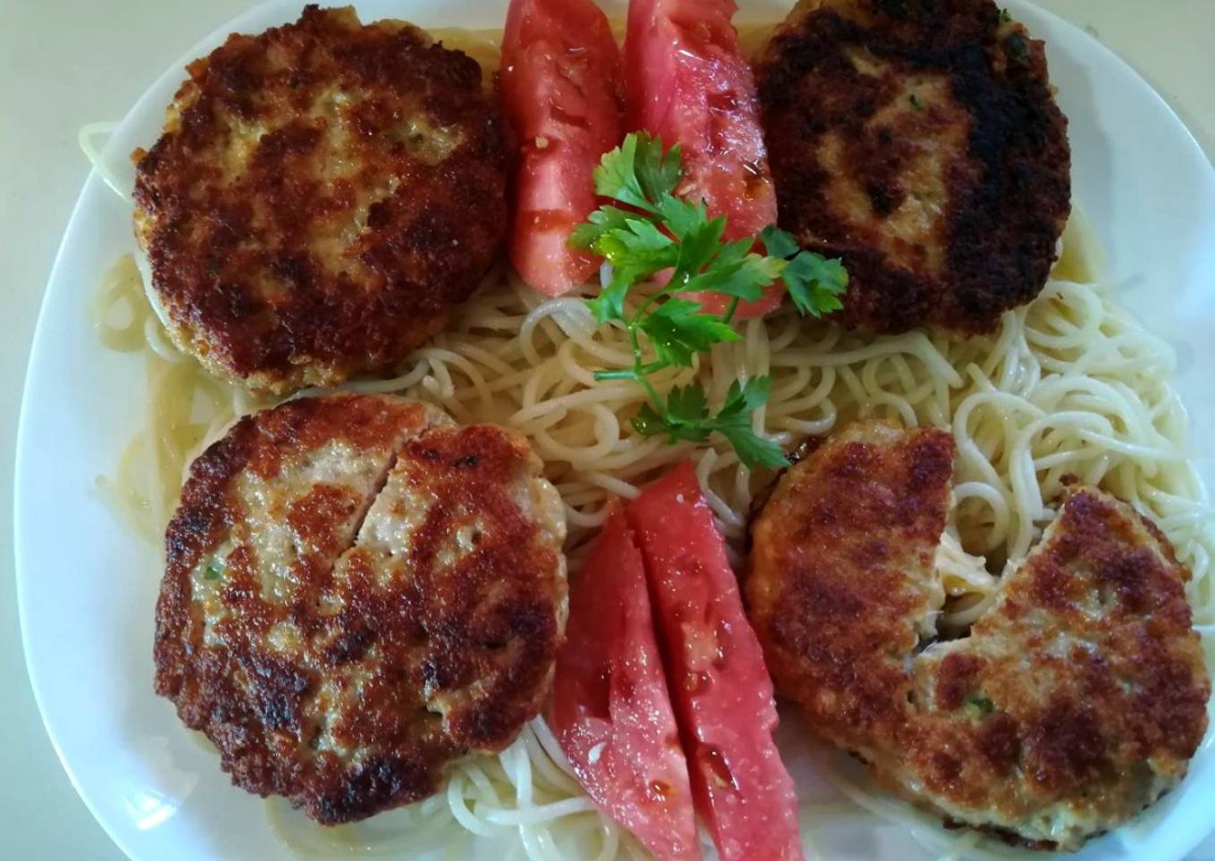 Hamburguesas de pollo con queso