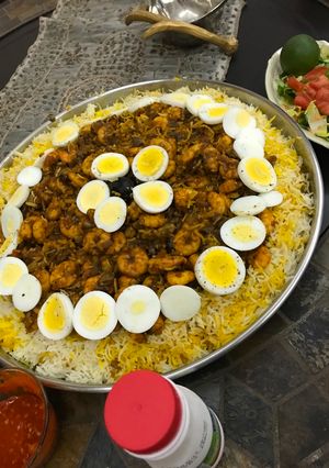 صورة لوصفة ربيان بالحشو على الطريقة السعودية