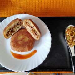 A picture of #HBR#Korean Stuffed Bread(Street Food).