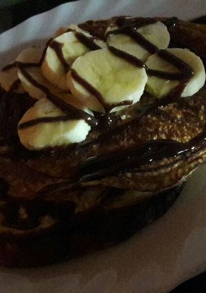 Una foto de Pancakes de coco y vainilla