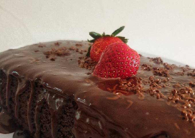 Steamed Chocolate Cake with Choco Ganache