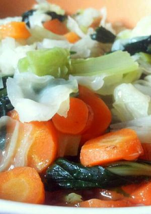 Foto resep Tri-C (Cabbage, Carrot, Caisim) Soup a la Bunbun Ninskie