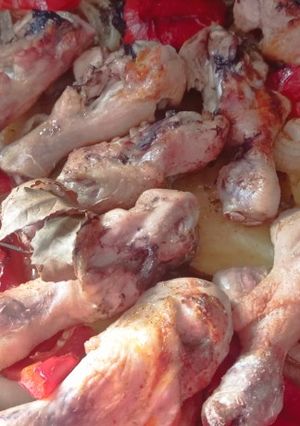 Una foto de Muslitos de pollo al horno