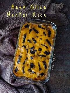 Foto resep Beef Slice Mentai Rice