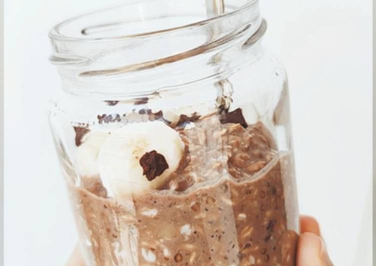Cara Bikin Choco-Banana Overnight Oat (Vegan), Lezat Sekali