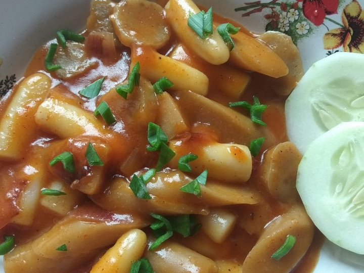 Resep Tteokbokki home made tanpa saus gochujang Anti Gagal