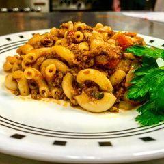 A picture of Beefy  Skillet Mac-Comfort Food.