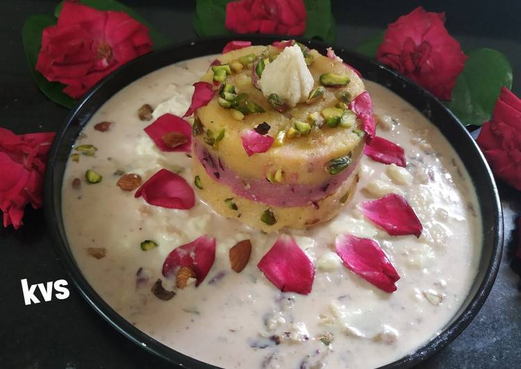 Saffroni Halwa With Rosey Kheer Delight