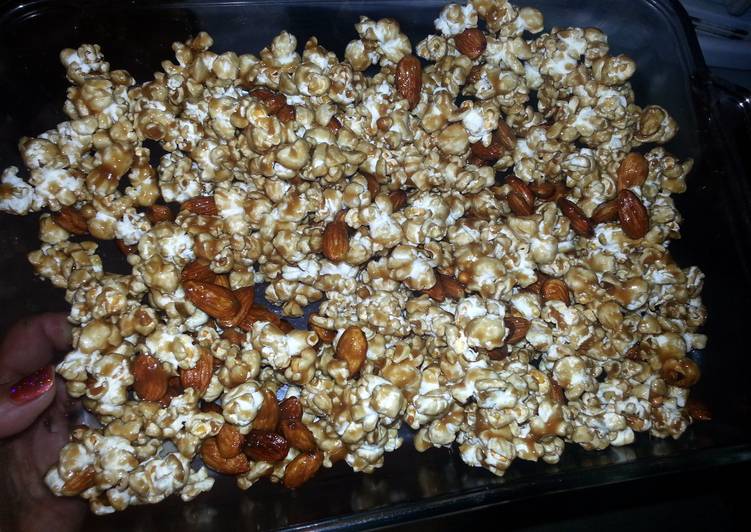 Recipe of Perfect Carmel Almond Popcorn